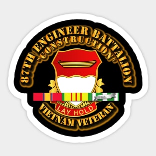 87th Engineer Battalion - Construction - Vietnam Vet Sticker